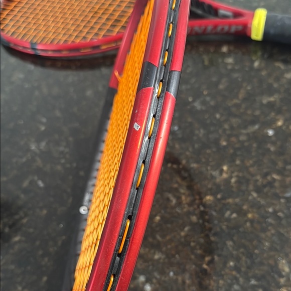 Red Tennis Racket with Orange Strings - Picture 4 of 6